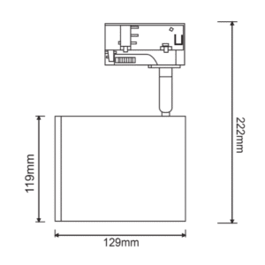 Прожектор за трифазна шина ACA LIGHTING TS68AR4CB THREE PHASE - Image 2