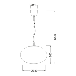Пендел ACA LIGHTING LUNA E27 15W хром и бяло стъкло - Image 2