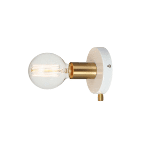 Аплик ACA LIGHTING JOY E27 40W бял и античен месинг - Снимка 1