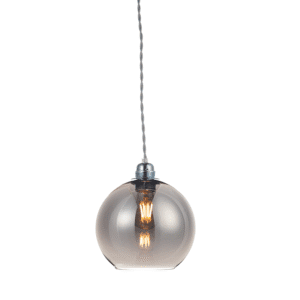 Пендел ACA LIGHTING PYTHIA E27 1x40W сив/прозрачен - Снимка 1