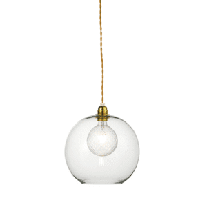 Пендел ACA LIGHTING PYTHIA E27 1x40W месинг/стъкло