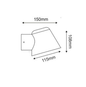 Фасаден аплик ACA LIGHTING VIDA1WBK VIDA - Снимка 2