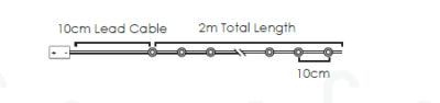 Гирлянд светодиоден ACA Lighting 1.2W 6000K 2м батерии - Image 3