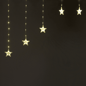 LED светещ гирлянд ACA LIGHTING X042221210 2W 2700K 3000mm LED PLASTIC STARS CURTAIN LIGHTS WITH 8 PROGRAMS