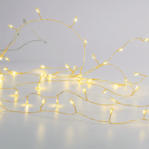 Гирлянд светодиоден ACA LIGHTING 6W 3000K 3м златист IP44