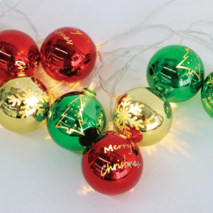 LED светещ гирлянд ACA LIGHTING X07101162 0,6W 3000K 1350mm 2 x AA PLASTIC XMAS BALL DECORATIVE STRING LIGHT