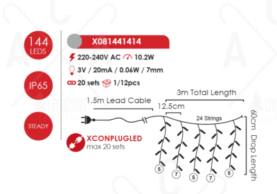 Гирлянд LED ACA Lighting X081441414 10.2W 2700K 300см - Image 3