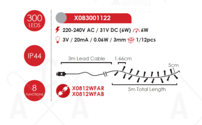 Гирлянд LED ACA Lighting 6W 2700K 5m IP44 зелен - Image 3