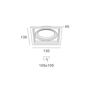 Луна за вграждане ACA LIGHTING XMGU1W, GU5.3/GU10, 10W, бяла - Image 2