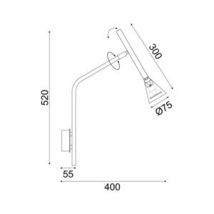 Аплик GU10 10W ACA LIGHTING YL22801WBK черен алуминий - Снимка 2