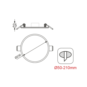 LED панел ACA Lighting FLEXI 19W, вграден, неутрална светлина - Image 2
