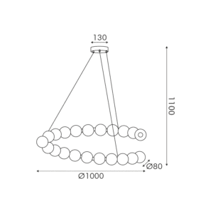 Пендел LED ACA LIGHTING LOLLY 40W 3000K топла светлина - Image 3