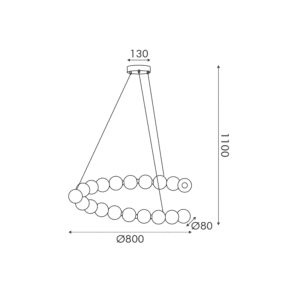 Пендел LED ACA LIGHTING HM236LEDP80 30W 3000K топла светлина - Image 3