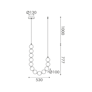 Пендел LED ACA LIGHTING LOLLY 18W 3000K димируем - Image 3
