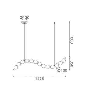 Пендел LED ACA LIGHTING HM238LEDP13 20W 3000K топла светлина - Image 4