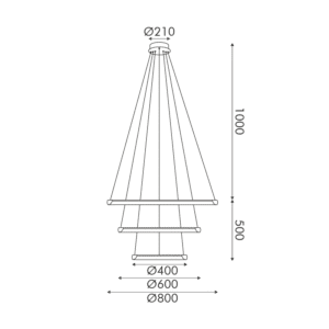 Пендел LED ACA LIGHTING HARMONY 60W 3000-6000K черен - Снимка 2