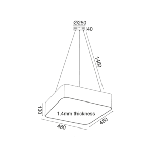 Пендел LED ACA Lighting SOLO BLACK 40W 3000K-6000K - Снимка 2