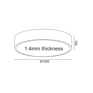 Плафон LED 100W за таван ACA LIGHTING HM29LEDC100BKCCT черен - Снимка 2