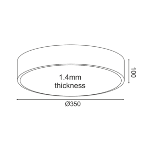 Плафон LED ACA Lighting Optimus 32W димируем, черен - Снимка 2