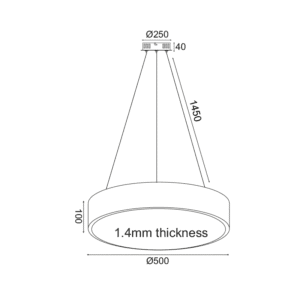 Пендел LED ACA LIGHTING OPTIMUS 50W, 3000-6000K, бял - Image 2