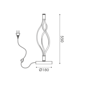 Настолна лампа LED ACA LIGHTING HM607LEDTBKCCT 30W димируема - Снимка 3