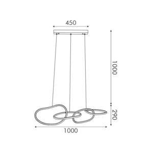 Пендел LED ACA LIGHTING HM88LEDP4GDCCT 60W димируем месинг - Image 3