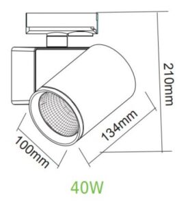 Прожектор за шина ACA Lighting LISOR4030B2N 40W 3000K - Снимка 2