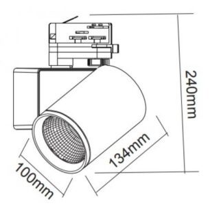 Прожектор за шина ACA Lighting LISOR 40W 3000K - Снимка 2