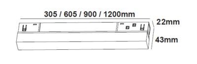 Линеен LED осветител ACA Lighting LUCCA2030B 20W 48V 3000K за магнитна шина - Image 3