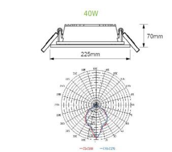 Луна за вграждане ACA LIGHTING PARO4030W 40W 3000K бяла - Image 2