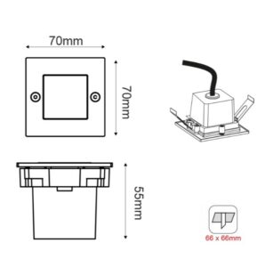 Луна за стена ACA LIGHTING PAS260WS 2W IP54 бяла - Image 2