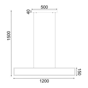 Пендел LED ACA LIGHTING AELIA 32W, топла светлина, черен - Снимка 2