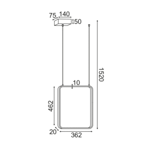 Пендел LED ACA LIGHTING V30LEDP36BK 19W, топла светлина - Снимка 2