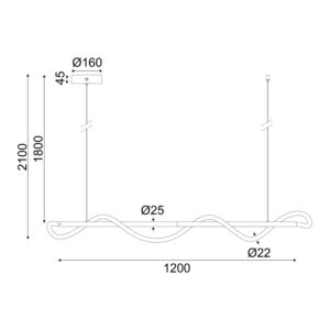 Пендел LED ACA LIGHTING KYMA 3.6W 2520lm топла светлина - Image 2