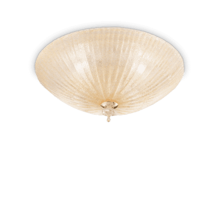Плафон SHELL PL4 Ambra, 4x60W, E27, стъкло, димируем