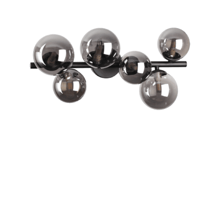 Плафон Perlage PL6 Fume 6x15W G9, димируем, черен