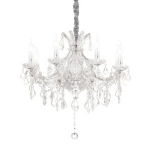 Лед полилей с кристали- Ideal Lux Napoleon sp8, 8x40W, E14, Ø67см