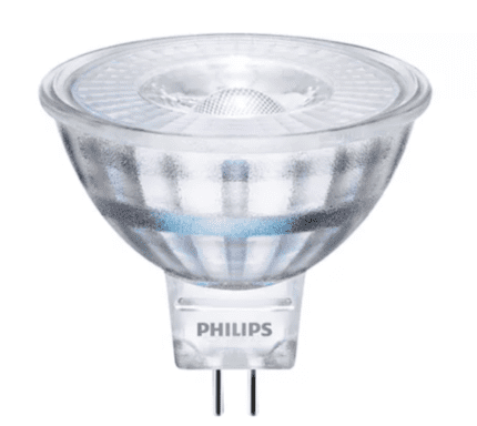 LED спот MR16 GU5.3 – Philips, 390 lm, 2700 K (топло бяло), екв. 35 W, ъгъл 36°, 12V