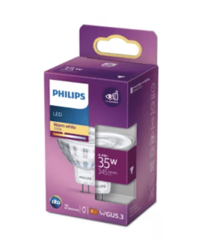 LED спот MR16 GU5.3 – Philips, 390 lm, 2700 K (топло бяло), екв. 35 W, ъгъл 36°, 12V - Image 2