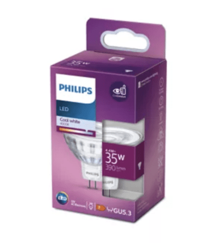LED спот MR16 GU5.3 – Philips, 390 lm, 4000 K (неутрално бяло), екв. 35 W, ъгъл 36°, 12V - Image 2