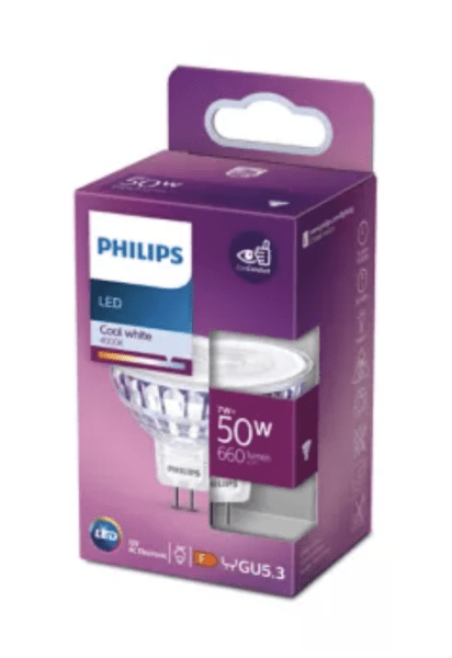 LED спот MR16 GU5.3 – Philips, 390 lm, 4000 K (неутрално бяло), екв. 50 W, ъгъл 36°, 12V - Image 2