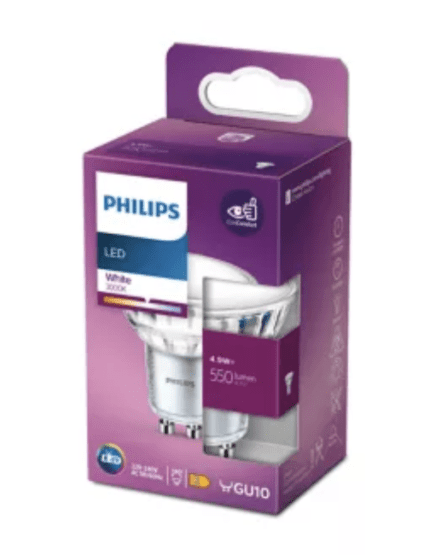 LED спот MR16 GU10 – Philips, 3000 K, ъгъл 120°, 220V - Снимка 2