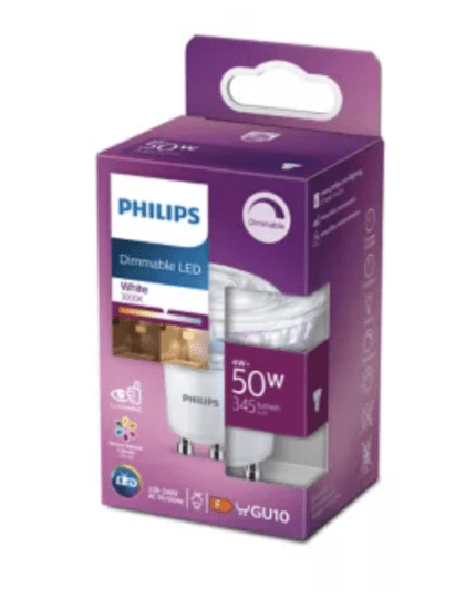 LED спот MR16 GU10 – Philips, 390 lm, 4000 K (неутрално бяло), екв. 50 W, ъгъл 36°, 220V, демируем - Image 2