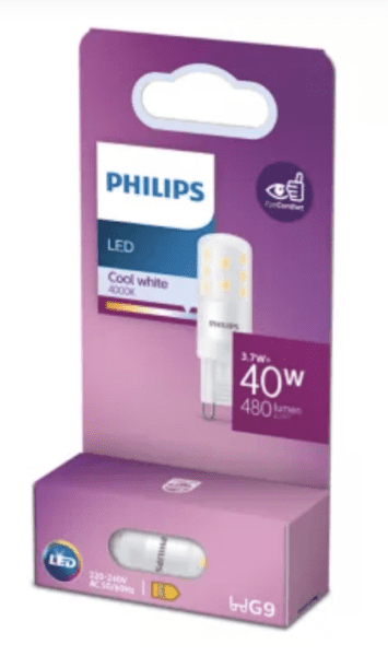 LED капсула G9 – Philips, 4000 K (неутрално бяло), екв. 40 W, ъгъл 320°, 220V - Image 2