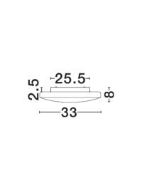 Плафон Nova-Luce, E27, 2x12W - 2