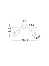 Плафон Nova-Luce E14 2x40W димируем съвременен - 3
