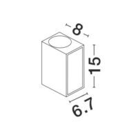 Аплик външен Nova-Luce GU10 2x7W димируем - 2