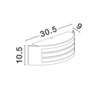 Аплик за външна стена Nova-Luce E27 1x12W - 3