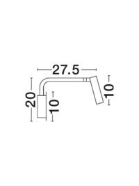 Аплик Nova-Luce LED 3W, топла светлина 3000K - 3