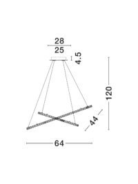 Полилей Nova-Luce LED 40W топла светлина 3200K - 3